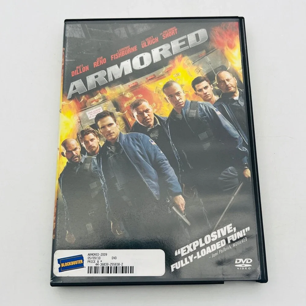 Armored DVD 2009 Action Thriller Matt Dillon Laurence Fishburne Blockbuster Case